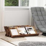 vidaXL Étagère à magazines avec étagère Bois ancien 90 x 53 x 28 5 cm