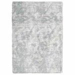 vidaXL Tapis shaggy à poils longs NAVARRA gris argenté 240x340 cm