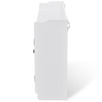 Vitrine murale avec étagère de Livre / DVD / Verre en MDF Blanc