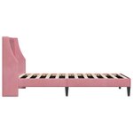 vidaXL Cadre de lit avec tête de lit Rose 100 x 200 cm Velours