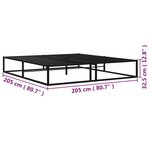 vidaXL Cadre de lit sans matelas noir métal 200x200 cm