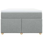 vidaXL Sommier à lattes de lit et matelas gris clair 120x190 cm tissu