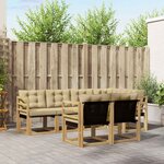 vidaXL Ensemble de canapés d'extérieur 7 pc Blanc et Beige
