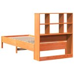 vidaXL Lit bibliothèque sans matelas cire marron 90x190 cm pin massif