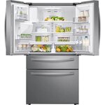 Samsung rf24r7201sr - réfrigérateur multiporte - 510 l (348l + 123l + 39l) - froid ventilé plus - l90 8cm x h177 7 cm - inox