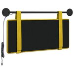 vidaXL Tête de lit suspendue Avec lumière LED Jaune Velours