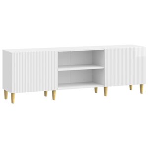 vidaXL Meuble TV Blanc brillant 150 x 31 x 50 cm Bois d'ingénierie