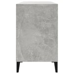 vidaXL Armoire à chaussures Gris béton 102x36x60 cm Bois d'ingénierie