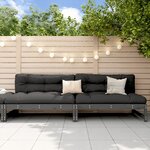 vidaXL Canapés centraux de jardin 2 Pièces gris 120x80 cm bois pin massif