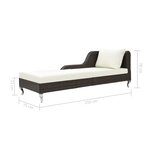 vidaXL Chaise longue avec coussin Résine tressée Marron