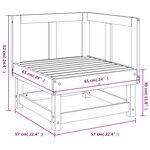 vidaXL Canapé d'angle de jardin bois de pin imprégné