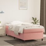 vidaXL Sommier à lattes de lit et matelas Rose 80x200 cm Velours
