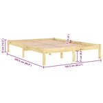 vidaXL Cadre de lit sans matelas bois massif 160x200 cm