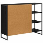 vidaXL Meuble d'appoint Chêne noir 96 5 x 30 x 75 cm Bois d'ingénierie