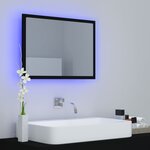 Vidaxl miroir à led de salle de bain noir 60x8 5x37 cm acrylique