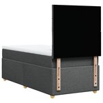 vidaXL Sommier à lattes de lit avec matelas Gris foncé 100x200cm Tissu