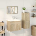 vidaXL Ensemble de meubles de salle de bain 4 Pièces chêne sonoma