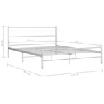 vidaXL Cadre de lit sans matelas blanc métal 120x200 cm