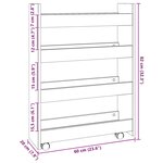 vidaXL Chariot de rangement étroit 4 niveaux chêne artisanal