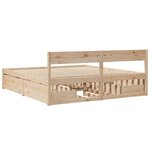 vidaXL Cadre de lit sans matelas 200x200 cm bois massif de pin