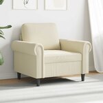 vidaXL Fauteuil Crème 60 cm Similicuir