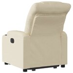 vidaXL Fauteuil inclinable Crème Tissu
