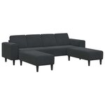 vidaXL Canapé de salon 3 Pièces Noir 250 x 188 x 76 cm