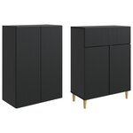 vidaXL Ensemble de Meubles 2 Pièces 66 x 34 5 x 90 cm Bois d'ingénierie