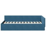 vidaXL Cadre de lit d'angle Autre avec tête de lit Bleu 100 x 200 cm