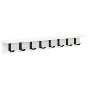 vidaXL Porte-manteau mural Blanc 80 x 10.5 x 10.5 cm Bois d'ingénierie