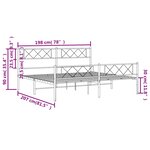 vidaXL Cadre de lit métal sans matelas avec pied de lit noir 193x203cm