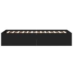 vidaXL Cadre de lit sans matelas noir 90x190 cm