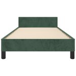 vidaXL Cadre de lit avec tête de lit Vert foncé 80x200 cm Velours
