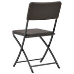 vidaXL Chaises pliables de jardin lot de 4 PEHD et acier