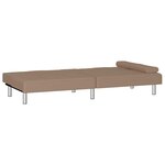 vidaXL Canapé-lit avec porte-gobelets cappuccino similicuir
