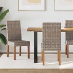 vidaXL Chaise de salle à manger 2 Pièces Gris Kubu 45 x 54 x 93 cm