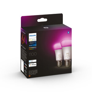 Philips hue pack de 2 ampoules white & color ambiance standard e27 75w