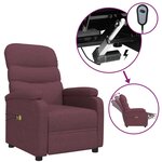 vidaXL Fauteuil électrique de massage Violet Tissu