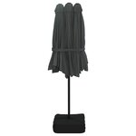 vidaXL Parasol de jardin à double tête avec LED anthracite 449x265 cm