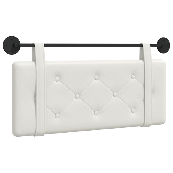 vidaXL Tête de lit suspendue Blanc Simili cuir