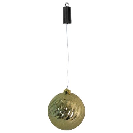 Luxform Lampe suspendue à LED à piles Ball Swirl Doré