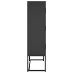 vidaXL Buffet haut Noir 80x35x135 cm Acier