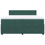 vidaXL Sommier à lattes de lit et matelas Vert foncé 200x200cm Velours
