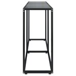 vidaXL Table console Noir 160x35x75 5 cm Verre trempé