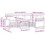 vidaXL Ensemble de canapés d'extérieur 4 Pièces Naturel et Anthracite