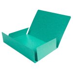 Chemise Simple Sans Élastique Avec 3 Rabats Carte Lustrée 400gm2 - A4 - Vert - X 25 - Exacompta