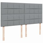vidaXL Sommier à lattes de lit avec matelas Gris clair 180x200cm Tissu
