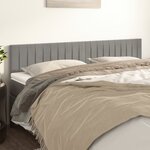 vidaXL Têtes de lit 2 Pièces Gris clair 80x5x78/88 cm Velours