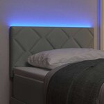vidaXL Tête de Lit LED Géométrique Gris clair 80 cm Velours