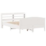 vidaXL Cadre de lit sans matelas blanc 160x200 cm bois de pin massif
